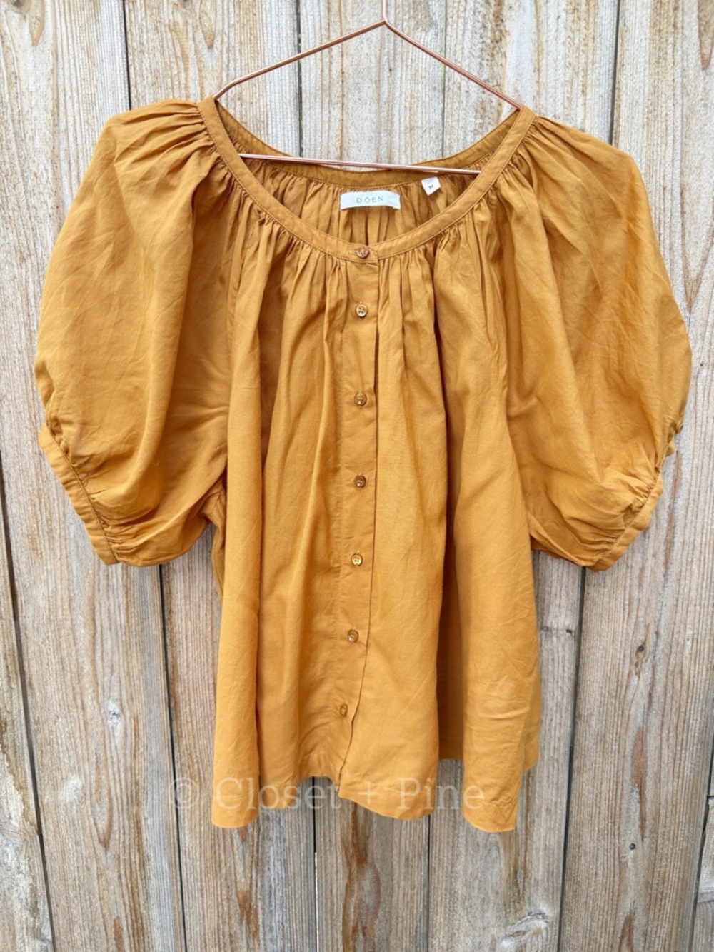 Doen June Blouse in Foxtail Size Medium Brown Orange - Picture 3 of 14